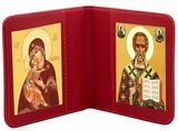 Virgin of Vladimir &  Saint Nicholas, Traveling Icon Diptych