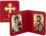Virgin of Vladimir & Christ The Teacher, Traveling Icon Diptych