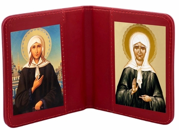 Saint Matrona & Saint Xenia, Traveling Icon Diptych