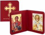Archangel Michael & Saint Nicholas,  Traveling Icon Diptych