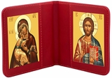 Virgin of Vladimir & Christ The Teacher, Traveling Icon Diptych