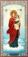 Virgin Mary  "Plentiful Sky", Orthodox Panel  Icon, 19"