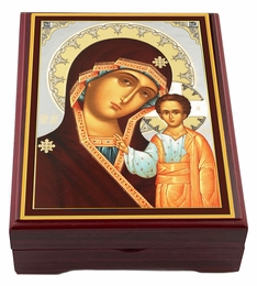 Virgin of Kazan, Wooden Icon Keepsake Box