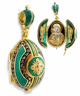 Virgin Mary & Christ with Angels, Silver / Gold Gilded Locket