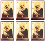 Virgin Mary "Seeker of the Perished", Set of 6 Gold Foiled Prayer Cards