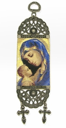 Virgin Mary, Tapestry Icon Banner, 7" H
