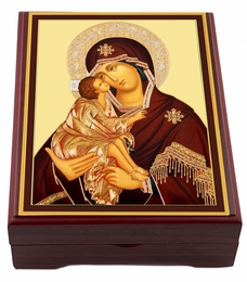 Virgin Mary of Don, Wooden Icon Keepsake Box