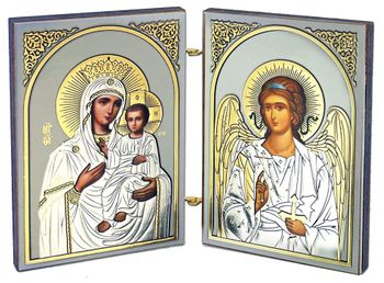 Guardian Angel and Virgin Mary of Iveron, Mini Diptych