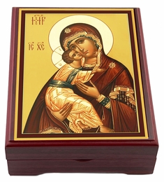 Virgin of Vladimir, Wooden Icon Keepsake Box