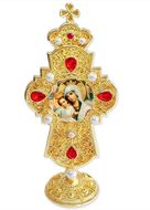 Virgin Mary "It is Truly Meet", Orthodox Icon in Standing Cross