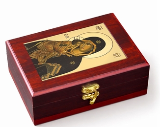 Virgin Mary of Don, Wall Hanging Framed Greek Icon Box