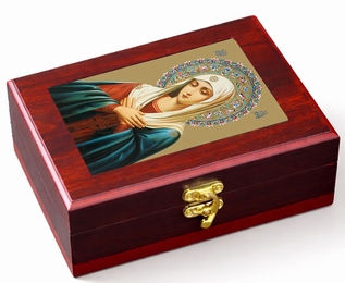 Virgin Mary of Extreme Humility, Wall Hanging Framed Icon Box 