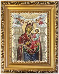 Virgin Mary "Quick to Hear" Byzantine Orthodox Icon in Frame