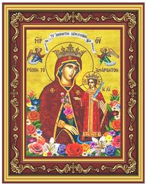 Virgin Mary the Unfading Blossom, Greek Byzantine Orthodox Icon