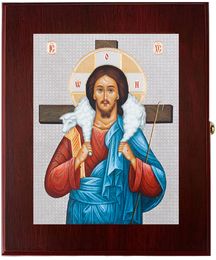 Christ The Good Shepherd, Wall Hanging Sacred Framed Icon Box