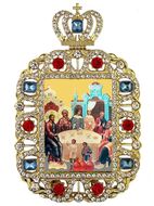 Wedding at Cana, Jeweled Framed Icon With Crown