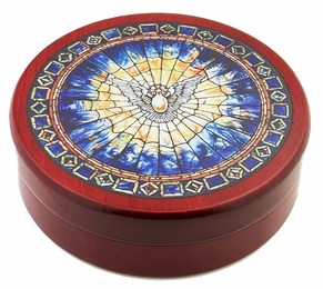 The Holy Spirit, Round Wooden Icon Keepsake Box