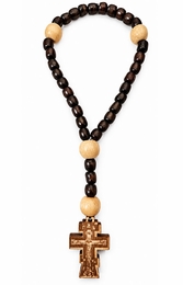 Wooden Prayer Rope, 30 (33) Knots, 8 1/2"