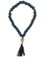 Wooden Prayer Beads Rope with Cross, 33 Knots