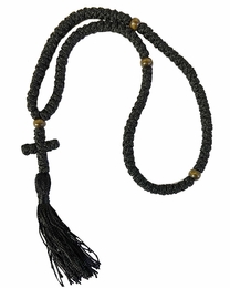 Flush Prayer Rope 100 Knots, Black, 13"