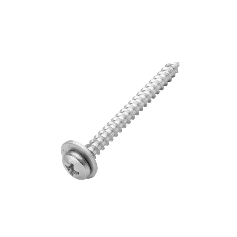 10 x 2" Phillips Pan Head Screw + Washer for Wood Top Rail