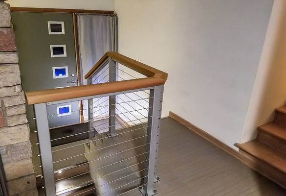 Cedar & Natural Aluminum Cable Railing - Greenfield, WI