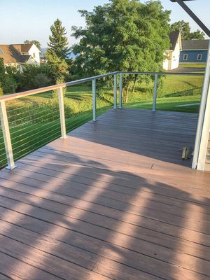 Cedar & Natural Aluminum Cable Railing - Romulus, NY