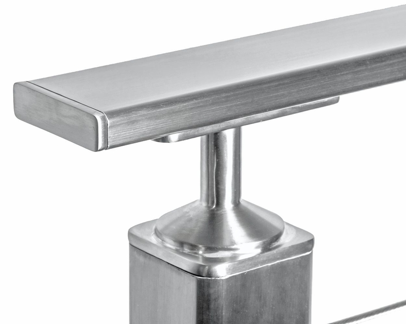 Flat Stainless Steel End Cap for Top Rail