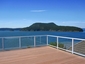 White Aluminum Glass Railing - Bellevue, WA