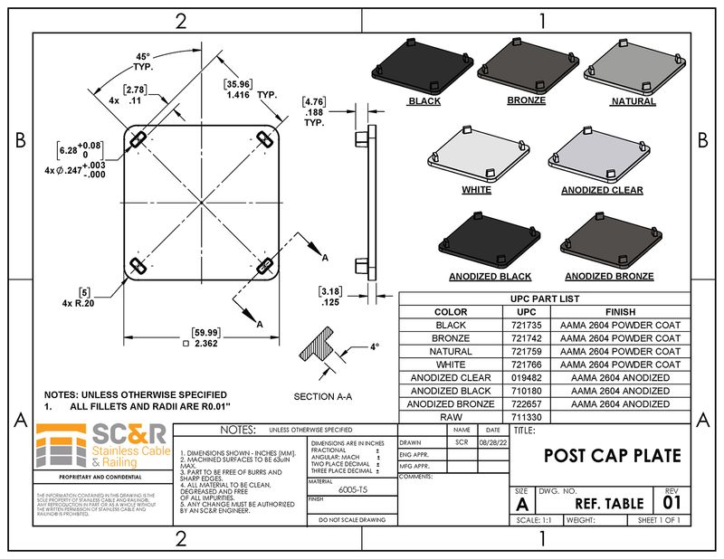 Cable Railing Systems Post Cap