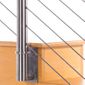Pre-Drilled Round Intermediate Stainless Steel Fascia (Side) Mount 42in Post