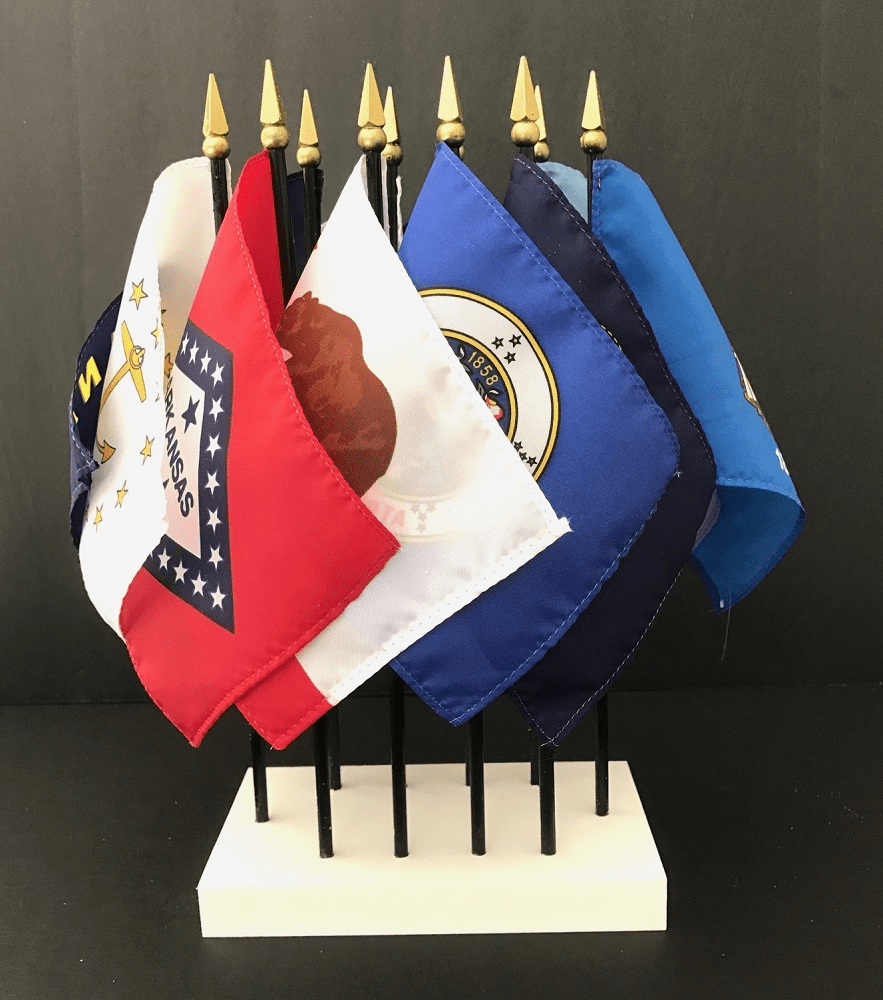 10 Hole ArcticSno Solid White Flag Stand