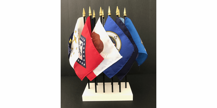 10 Hole ArcticSno Solid White Flag Stand