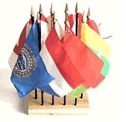 Miniature Flag Stands - Miniature Nautical Flags