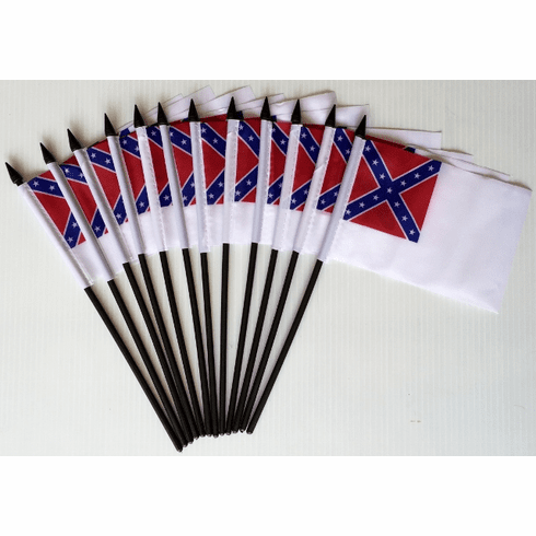 2nd Confederate Table Flags - 12 Per Pack