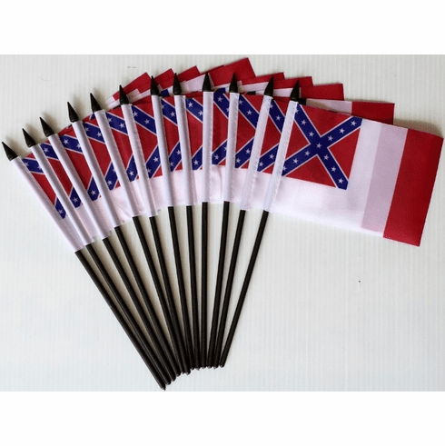 3rd Confederate Table Flags - 12 Per Pack