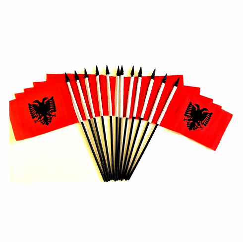 Albania Polyester Table Flag - 12 pack
