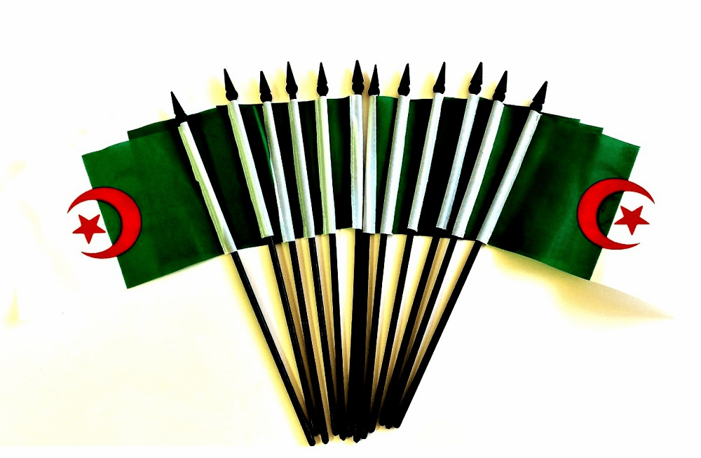 Algeria Polyester Table Flags - 12 Per Pack
