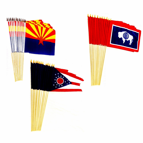 All 50 States - 12" x 18" Stick Flags