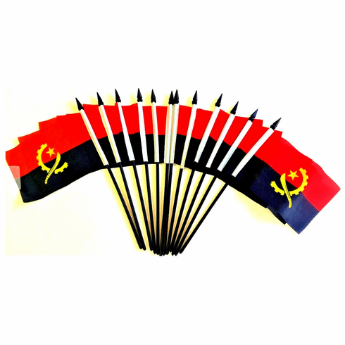 Angola Polyester Table Flags - 12 pack
