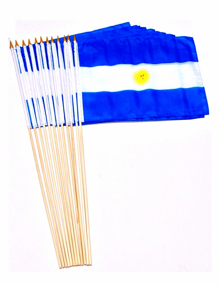 Argentina 12" x 18" Stick Flags