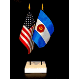 WXTWK 12-Pack Argentina Flag Mini Desk Flags - Small Table Flags With Stand For Decorations - View #5