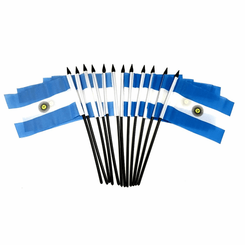 Argentina Polyester Table Flags - 12 per pack