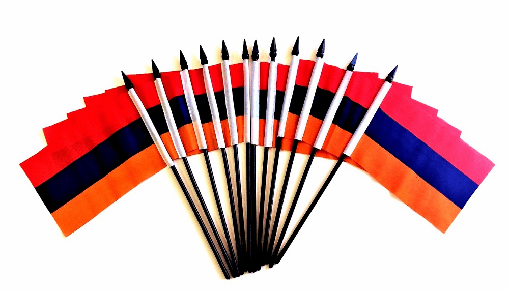 Armenia Polyester Table Flags - 12 pack