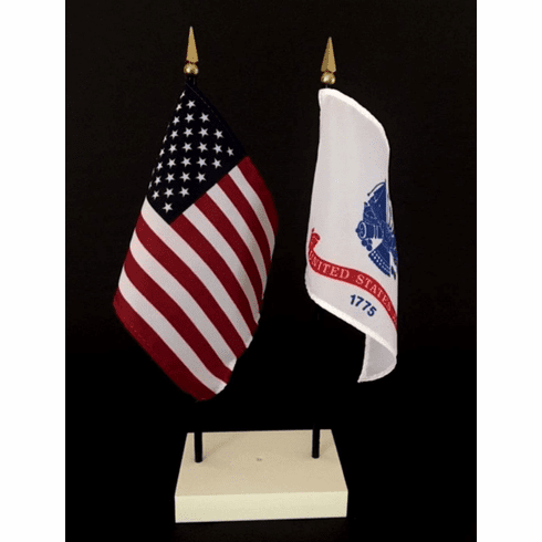 Army and US Flag Desk Set