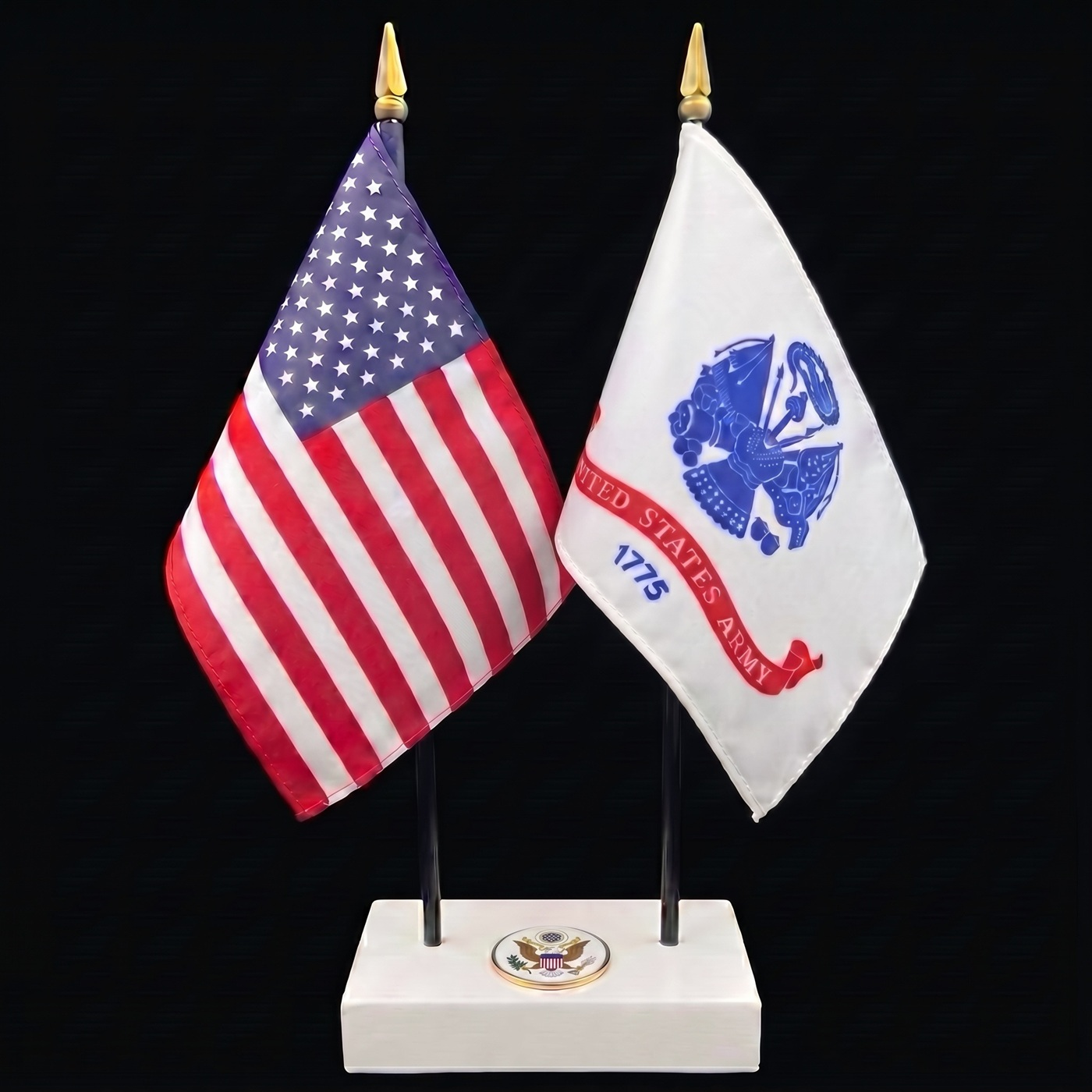 Army and US Flag Executive Desk Set
