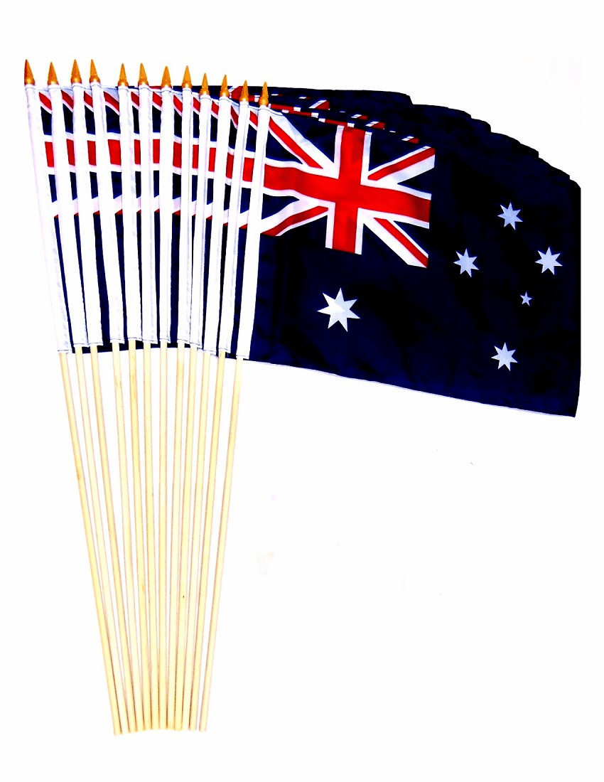 Australia 12" x 18" Stick Flags