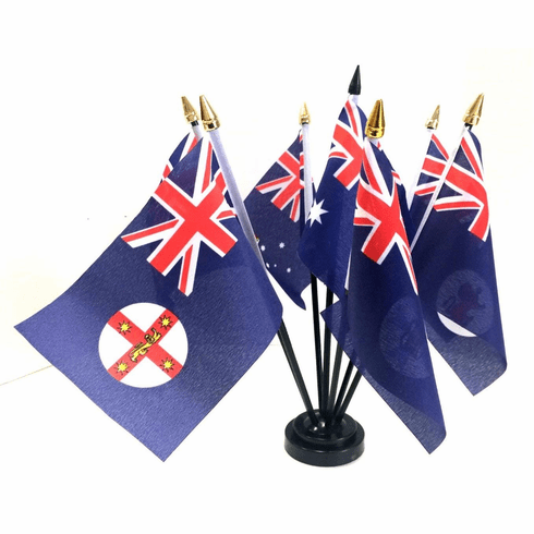 Australia State Miniature Flag Set 