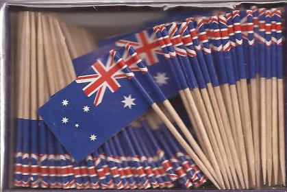 Australia toothpick flags, Australian flag toothpicks and party ...