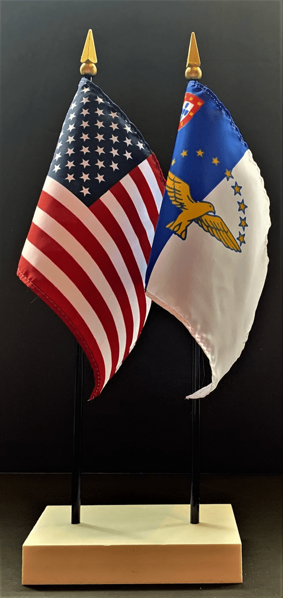 Azores and US Flag Desk Set